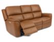 Flexsteel Henry Tan Leather Power Recline Sofa small image number 2