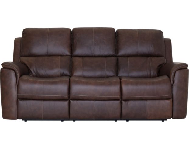 Flexsteel Henry Brown Leather Power Recline Sofa large image number 1