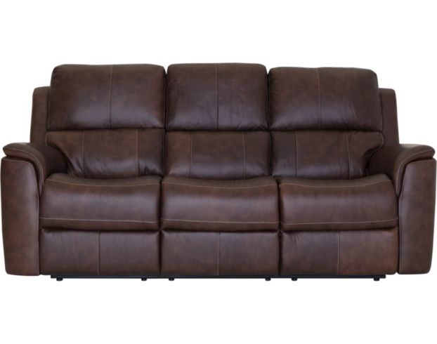 Flexsteel Henry Brown Leather Power Recline Sofa Homemakers