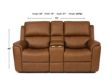 Flexsteel Henry Tan Leather Power Recline Console Loveseat small image number 4