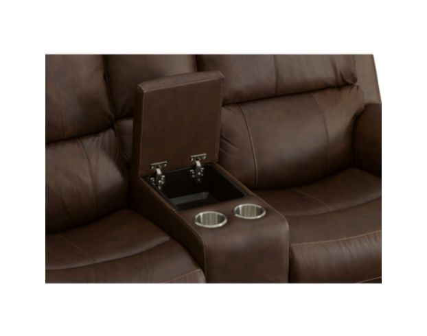 Flexsteel Industries Inc Henry Burnt Umber Leather Power Reclining Loveseat with Console large image number 7