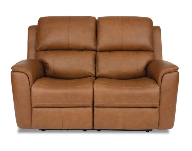 Flexsteel Henry Tan Leather Power Recline Loveseat large image number 1