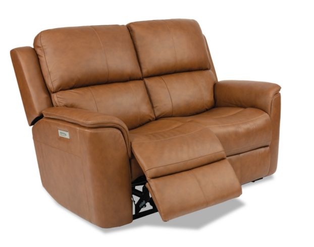 Flexsteel Henry Tan Leather Power Recline Loveseat large image number 2