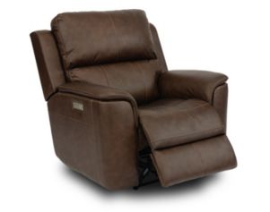 Flexsteel Henry Burnt Umber Leather Power Recliner