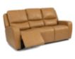 Flexsteel Aiden Amber Leather Power Headrest Sofa small image number 3