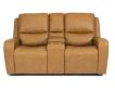 Flexsteel Aiden Amber Leather Power Loveseat with Console small image number 1