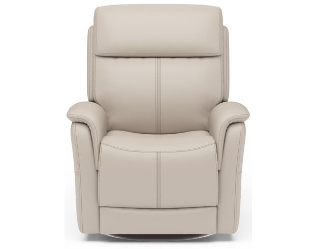 Flexsteel View Dove 100% Leather Power Swivel Recliner large image number 1