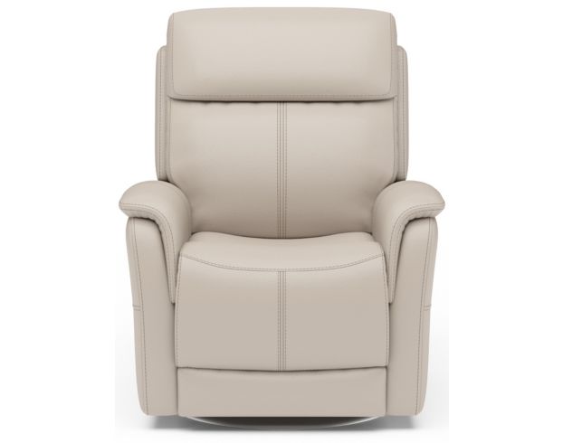 Flexsteel View Dove Genuine Leather Power Swivel Recliner large image number 1