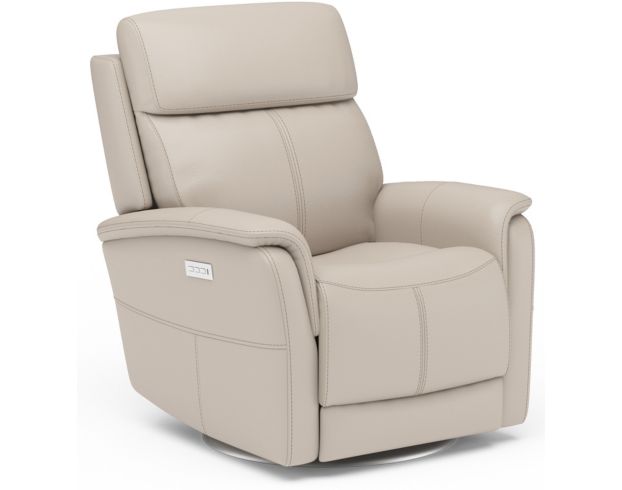 Flexsteel View Dove 100% Leather Power Swivel Recliner large image number 2