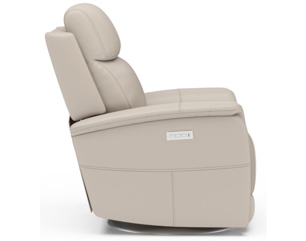 Flexsteel View Dove 100% Leather Power Swivel Recliner large image number 3