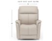 Flexsteel View Dove 100% Leather Power Swivel Recliner small image number 4