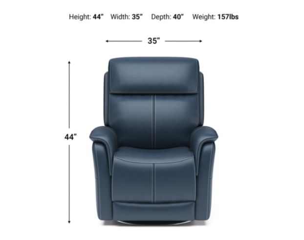 Flexsteel View Ocean Genuine Leather Power Swivel Recliner large image number 4