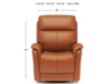 Flexsteel View Saddle 100% Leather Power Swivel Recliner small image number 5