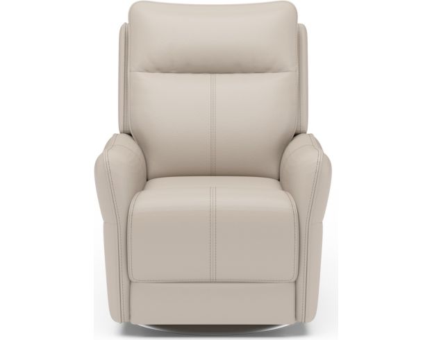 Flexsteel Spin Dove Leather Power Swivel Recliner large image number 1