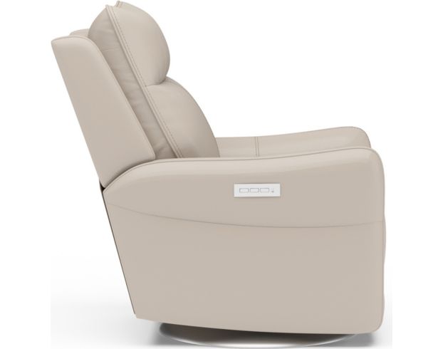Flexsteel Spin Dove Leather Power Swivel Recliner large image number 3