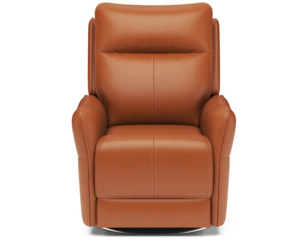 Flexsteel Spin Saddle Leather Power Swivel Recliner Homemakers