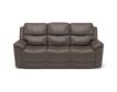 Flexsteel Cade Brown Leather Power Headrest Lumbar Sofa small image number 1
