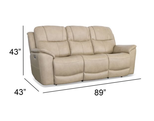 Flexsteel Crew Pebble Power Reclining Sofa | Homemakers