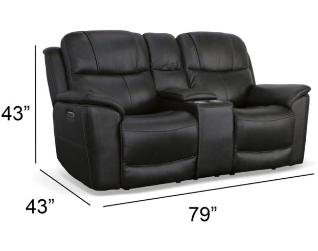 Flexsteel Crew Raven Power Reclining Loveseat with Console large image number 11