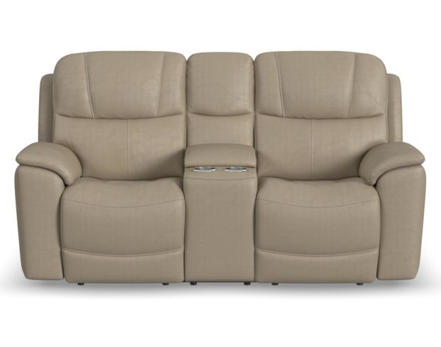 Flexsteel Crew Pebble Power Reclining Loveseat with Console large image number 1