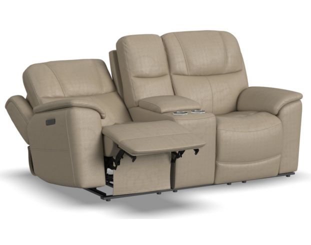 Flexsteel Crew Pebble Power Reclining Loveseat with Console large image number 5