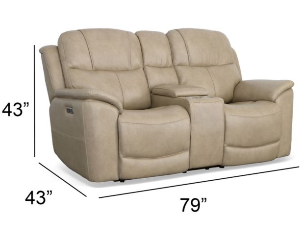Flexsteel Crew Pebble Power Reclining Loveseat with Console large image number 11