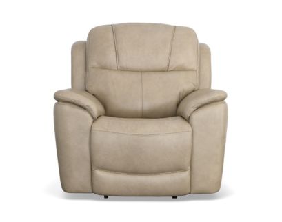 Flexsteel Crew Pebble Leather Power Recliner