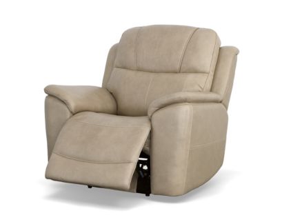 Flexsteel Crew Pebble Leather Power Recliner