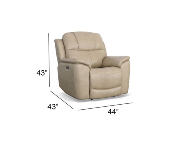 Flexsteel Crew Pebble Leather Power Recliner large image number 10