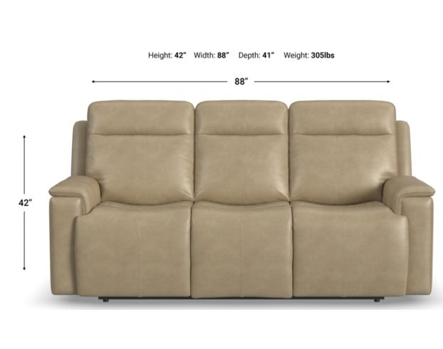 Flexsteel Odell Stone Leather Power Reclining Sofa large image number 7
