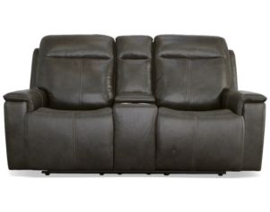 Flexsteel Odell Gray Power Reclining Loveseat with Console