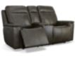 Flexsteel Odell Gray Power Reclining Loveseat with Console small image number 2