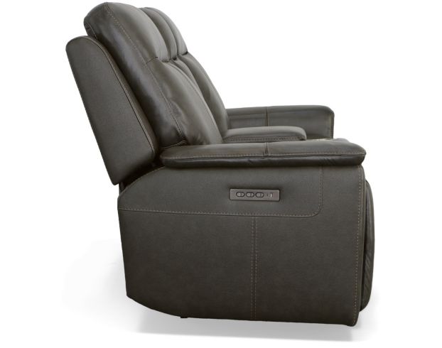 Flexsteel Odell Gray Power Reclining Loveseat with Console large image number 4