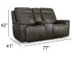 Flexsteel Odell Gray Power Reclining Loveseat with Console small image number 9