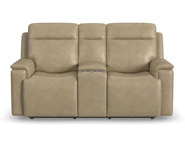 Flexsteel Odell Stone Power Reclining Loveseat with Console large image number 1