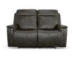 Flexsteel Odell Gray Leather Power Reclining Loveseat small image number 1