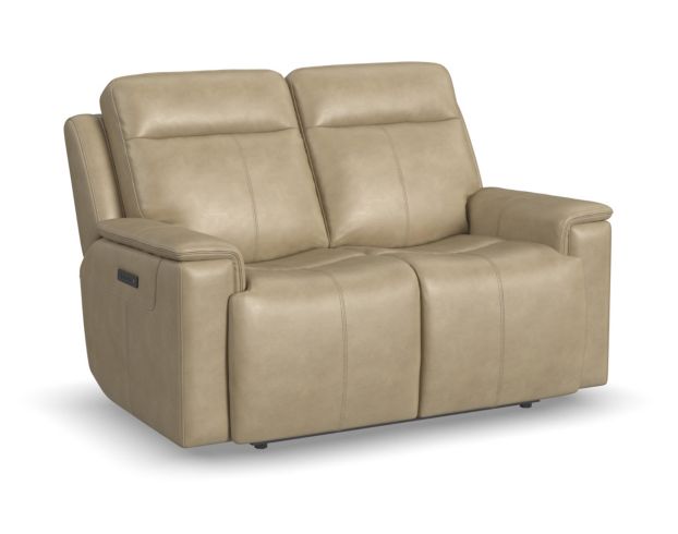 Flexsteel Odell Stone Leather Power Reclining Loveseat large image number 2