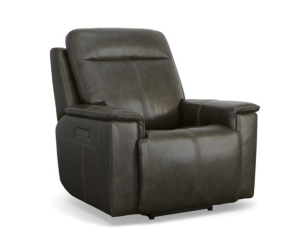 Flexsteel Odell Gray Leather Power Recliner large image number 2