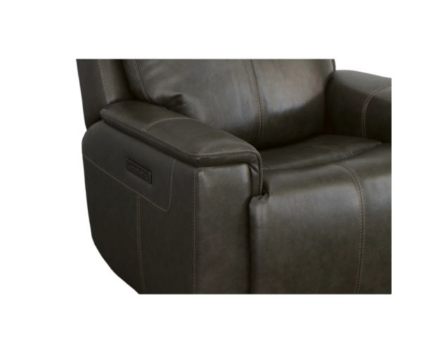 Flexsteel Odell Gray Leather Power Recliner large image number 4