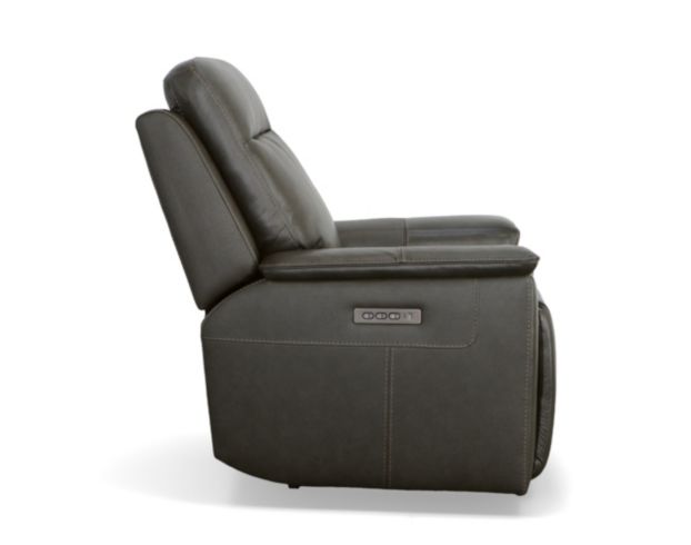 Flexsteel Odell Gray Leather Power Recliner large image number 6