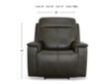 Flexsteel Odell Gray Leather Power Recliner small image number 8