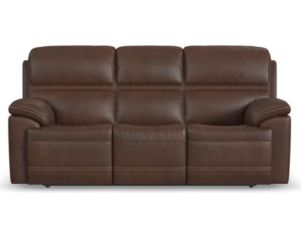 Flexsteel Jackson Brown Leather Power Reclining Sofa
