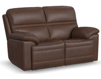 Flexsteel Jackson Dark Brown Leather Power Reclining Loveseat