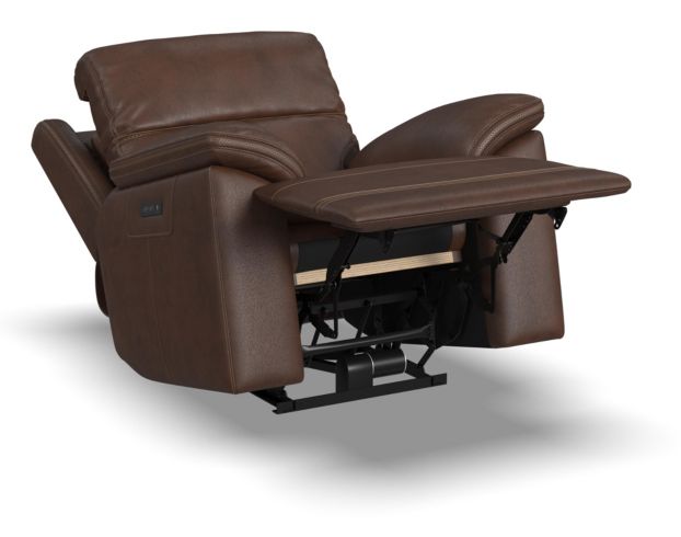 Flexsteel Jackson Dark Brown Leather Power Recliner large image number 3