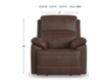 Flexsteel Jackson Brown Leather Power Recliner small image number 8