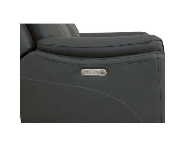 Flexsteel Fallon Gray Leather Power Loveseat large image number 7