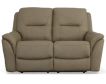 Flexsteel Fallon Taupe Leather Power Reclining Loveseat small image number 1