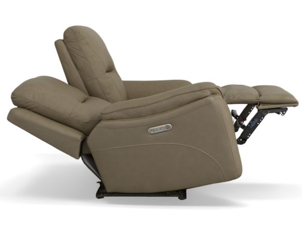 Flexsteel Fallon Taupe Leather Power Reclining Loveseat large image number 3