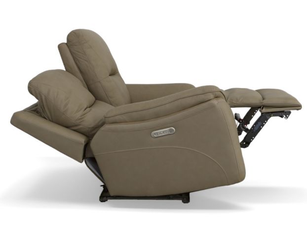 Flexsteel Fallon Taupe Leather Power Reclining Loveseat large image number 4