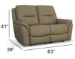 Flexsteel Fallon Taupe Leather Power Reclining Loveseat small image number 9